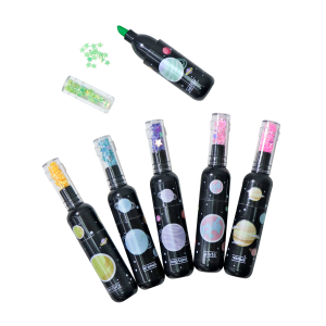 CANETA MARCA TEXTO GARRAFINHAS MINI PLANETAS 6 CORES - TF1240