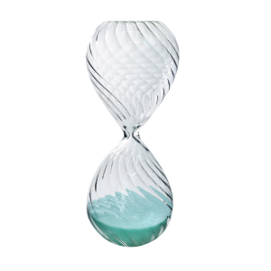 AMPULHETA DE VIDRO EM RELEVO 5 MINUTOS 12,5CM - 5929-TI