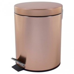 LIXEIRA INOX ROSE GOLD COM PEDAL 3L BALDE INTERNO DE PLÁSTICO - CHI2113