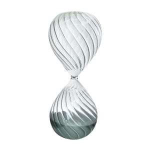 AMPULHETA DE VIDRO EM RELEVO 30 MINUTOS 20CM - 5931-CZ