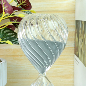 AMPULHETA DE VIDRO EM RELEVO 30 MINUTOS 20CM - 5931-CZ