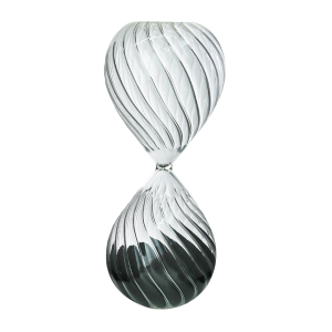 AMPULHETA DE VIDRO EM RELEVO 30 MINUTOS 20CM - 5931-PT