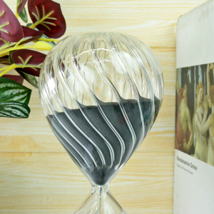 AMPULHETA DE VIDRO EM RELEVO 30 MINUTOS 20CM - 5931-PT