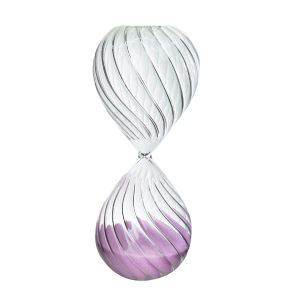 AMPULHETA DE VIDRO EM RELEVO 30 MINUTOS 20CM - 5931-RS