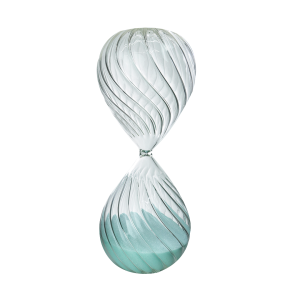 AMPULHETA DE VIDRO EM RELEVO 30 MINUTOS 20CM - 5931-TI