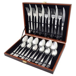 FAQUEIRO AÇO INOX MESA E CHA NO ESTOJO 24 PEÇAS - CA12120