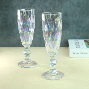 JOGO DE TAÇAS VIDRO DE CHAMPAGNE FURTA-COR 160ML 6PÇS - CA16194