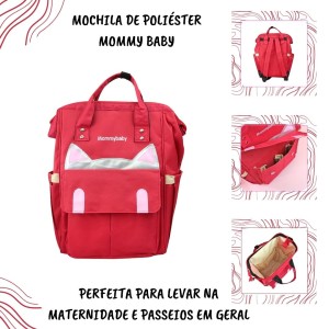 MOCHILA DE POLIESTER MATERNIDADE MOMMY BABY - CA15335-VM