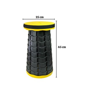 BANQUETA REDONDA RETRÁTIL DE PLÁSTICO 25X45CM - IM46219-AM