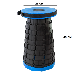 BANQUETA REDONDA RETRÁTIL DE PLÁSTICO 25X45CM - IM46219-AZ