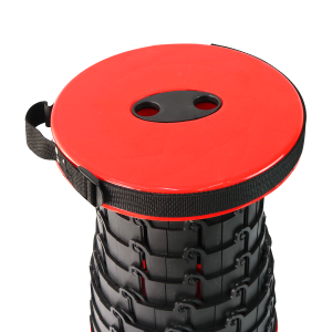 BANQUETA REDONDA RETRÁTIL DE PLÁSTICO 25X45CM - IM46219-VM