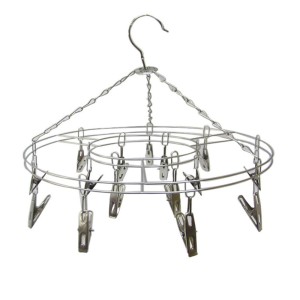 VARAL DE METAL COM 16 PRENDEDORES EM METAL - 32 CM - 15PC31