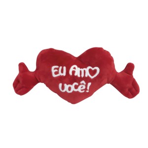 ALMOFADA EM FORMATO DE CORAÇÃO DE POLIESTER  - 44CM - 31300643-A