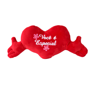 ALMOFADA EM FORMATO DE CORAÇÃO DE POLIESTER 64CM - 31300025-C