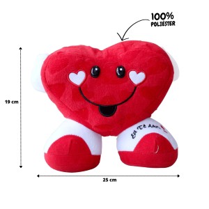 ALMOFADA DE CORAÇÃO 100% POLIESTER COM PEZINHO 19CM - F1526