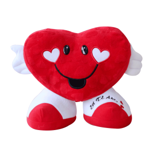 ALMOFADA DE CORAÇÃO 100% POLIESTER COM PEZINHO 28CM - F1527