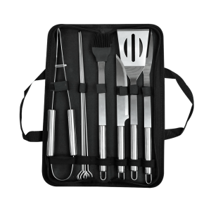 KIT CHURRASCO DE INOX  NO ESTOJO COM 10PÇS - 5241