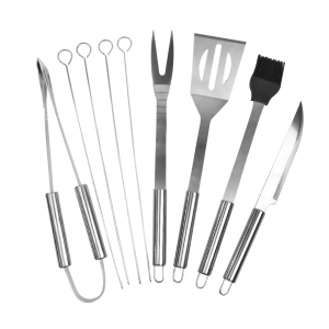 KIT CHURRASCO DE INOX  NO ESTOJO COM 10PÇS - 5241
