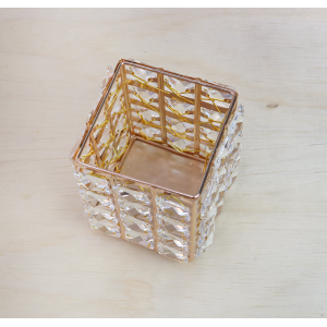 PORTA OBJETO DECORATIVO DE METAL E PLASTICO 11,5CM - 2469-DOU