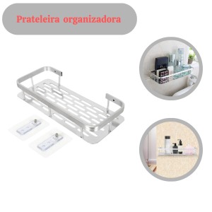 PRATELEIRA DE BANHEIRO PORTA SHAMPOO EM ALUMÍNIO - DT6980
