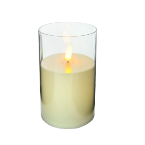 ENFEITE PORTA VELA DE PLÁSTICO COM VELA DE LED 7,5X12,5CM - 23116432