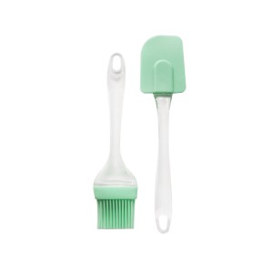KIT COM ESPATULA E PINCEL DE SILICONE PARA COZINHA 2 PÇS - WF0630-TI