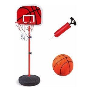 CESTA DE BASQUETE DE METAL COM 9 PEÇAS AJUSTAVEL ATÉ 139CM - DMT5092
