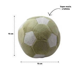 ALMOFADA PELUCIA BOLA P - 15 CM BEGE  E BRANCA - 31300124-BG