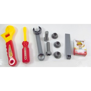 BRINQUEDO KIT FERRAMENTAS DE PLASTICO COM 11 PEÇAS - COM INMETRO - JB382