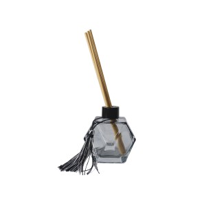 FRASCO DIFUSOR DE VIDRO COM PENDENTE DECORATIVO 150ML -HD02001-FUME