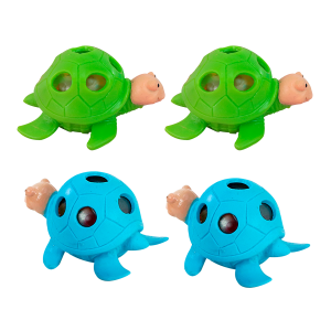BRINQUEDO TARTARUGA DE PLÁSTICO ANTI-ESTRESSE C/ 4 UN. - ZD003-UNI