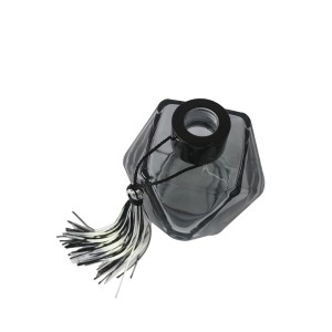 FRASCO DIFUSOR DE VIDRO COM PENDENTE DECORATIVO 150ML -HD02001-FUME