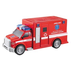 CARRO FRICÇÃO AMBULÂNCIA COM LUZ E SOM- DMT6164-VM
