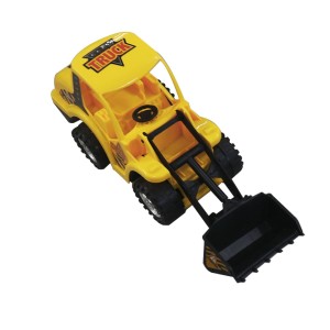 TRATOR RETROESCAVADEIRA DE FRICCAO DE PLÁSTICO AMARELO 10CM X 23CM - LP0014-C