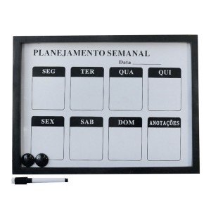 LOUSA MAGNÉTICA DE PLÁSTICO PLANEJAMENTO SEMANAL 30X40CM - 92805-PT