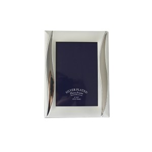 PORTA RETRATO DE METAL NA FRENTE E COSTA AVELUDADA COM PÉ GRAVATA 10X15 CM - MS026-E