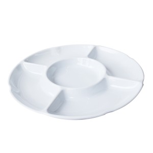 PETISQUEIRA REDONDA 25X25CM DE MELAMINA COM 5 DIVISÓRIAS  - HD55107