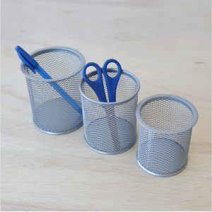 PORTA LÁPIS E CANETAS DE METAL COM 03 PEÇAS - 94590 -PTA