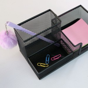 ORGANIZADOR PARA ESCRITÓRIO 03 DIVISÓRIAS DE METAL - HE66308-PT