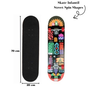 SKATE INFANTIL STREET SPIN SHAPES 70CM - YKS-TRIBAL