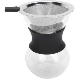 CAFETEIRA DE VIDRO COM FILTRO EM INOX 325ML - 4178