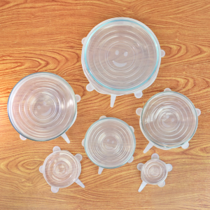 JOGO DE TAMPAS DE SILICONE PROTETOR DE ALIMENTOS 6 PÇS - 4474-AZ