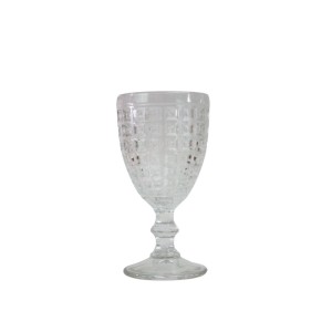 JOGO DE TAÇA DE VIDRO ALTO RELEVO COM 6 PEÇAS 300ML  - 4670