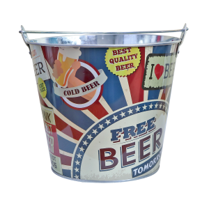 BALDE DE METAL PARA CERVEJA FREE BEER TOMORROW 7.6 LITROS - CA12097-H