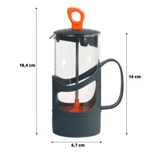 CAFETEIRA FRANCESA CREMEIRA COLOR DE VIDRO 350 ML - CA09677-LJ