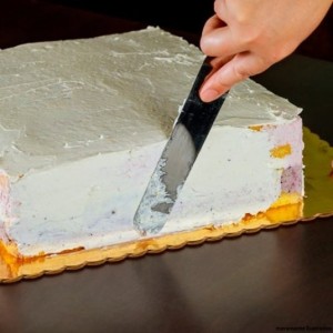 ESPATULA PARA BOLO EM INOX RETA 24CM - 9109