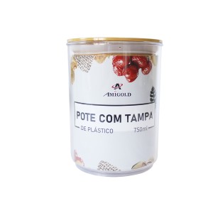 POTE HERMETICO COM TAMPA DE PLASTICO 750ML - 2937
