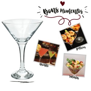 JOGO DE 6 TAÇAS PARA MARTINI VIDRO 175ML - CA16119