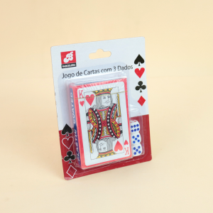 JOGO DE BARALHO COM 54 CARTAS E 3 DADOS - BAR6908714