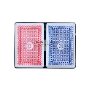 JOGO COM 2 BARALHOS DE PLÁSTICO COM 54 CARTAS - BAR69087